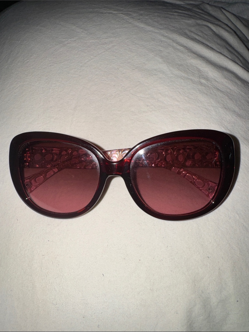 Coach Women’s Logo Sunglasses - Burgundy great condition